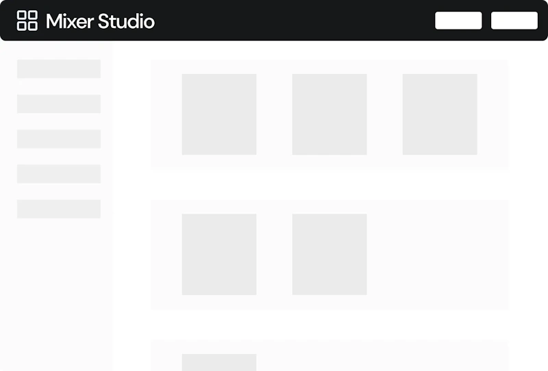 Screenshot of Mixer Studio Application