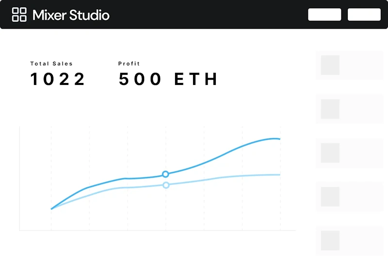 Screenshot of Mixer Studio analytics